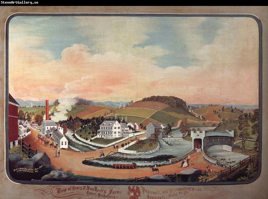 Hofmann Charles C. View of Henry Z.Van Reed's Farm,Papermill and Surroudings